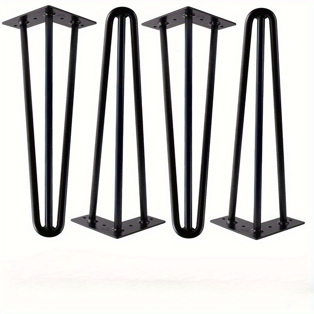 Paquete de 2 patas de mesa de metal para muebles de bricolaje, patas de  mesa de comedor resistentes, patas de escritorio modernas industriales,  patas