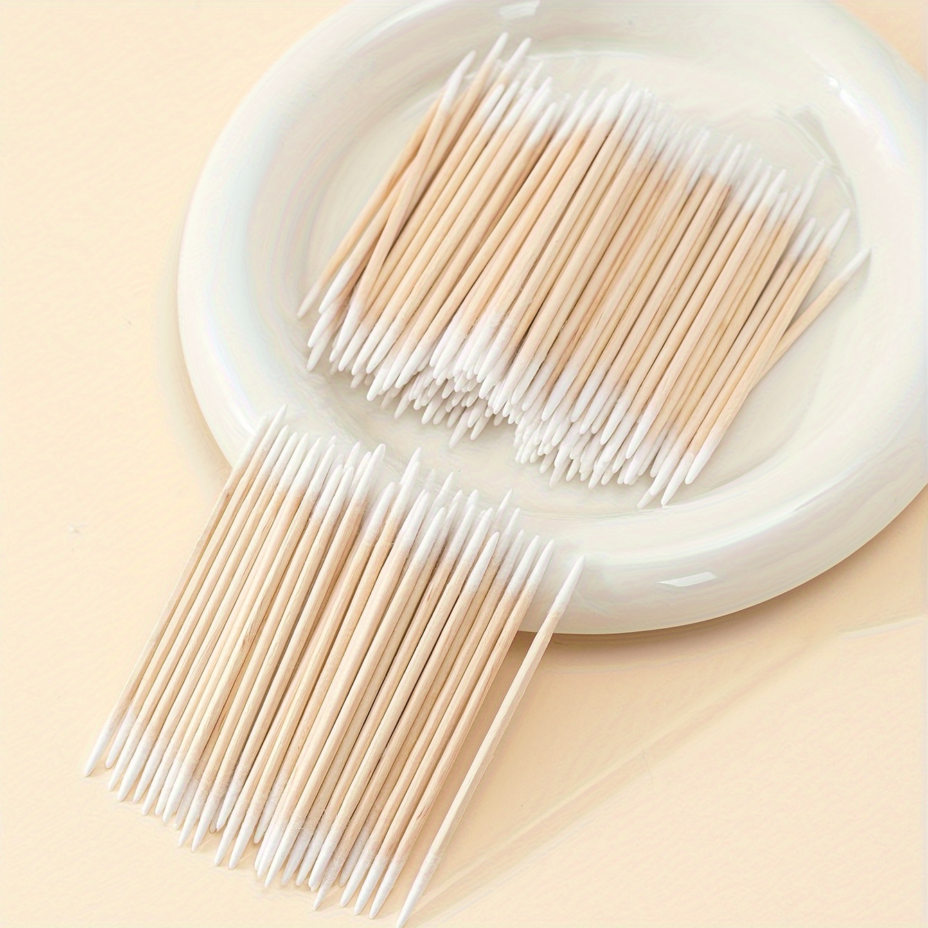 

300/100pcs Double Headed Pet Cotton Swabs, Pointed Tip Cat Ear Cleaning Cotton Swabs, Multipurpose Precision Wood Sticks Swabs