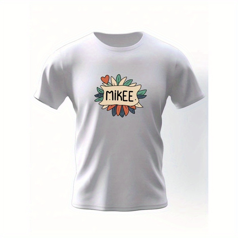 

Letters Print T Shirt, Tees For Men, Casual Short Sleeve T-shirt For Summer