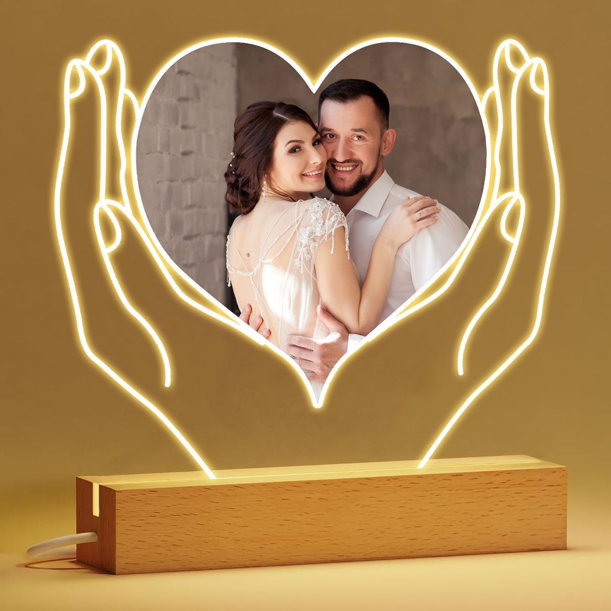 Personalized Custom Photo Led Light Light Sign Acrylic Heart - Temu