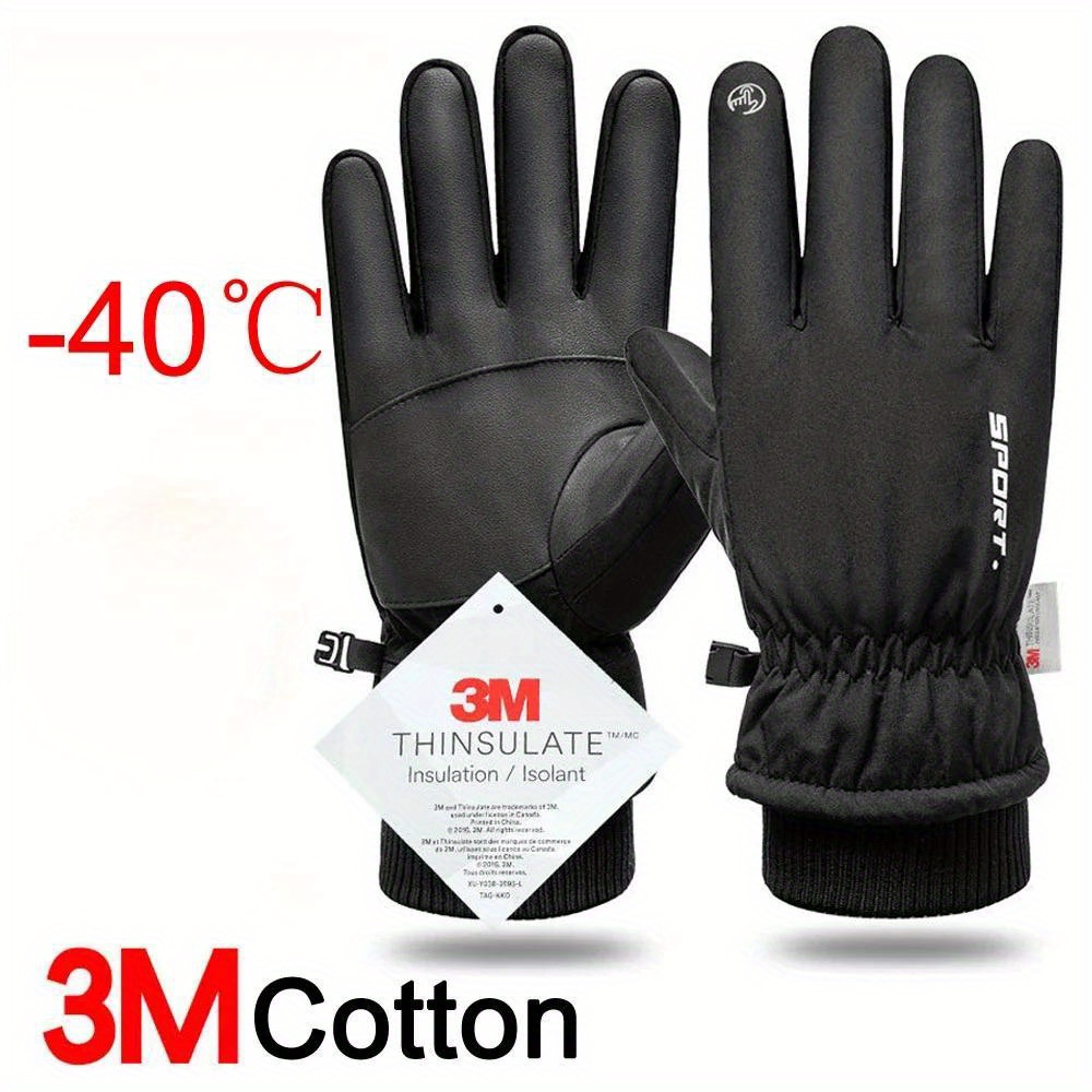 Winter Cycling Gloves Men Touch Screen Compatible Warm - Temu