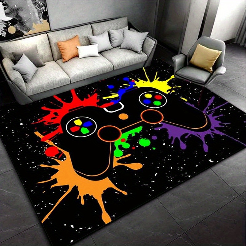 

1pc 800g/m2 Crystal Velvet 3d Watercolor Drip Gamepad Area Rugs Carpet Game Printed Living Room Mat Gamer Gaming Player Floor Mats For Bedroom Home Decor