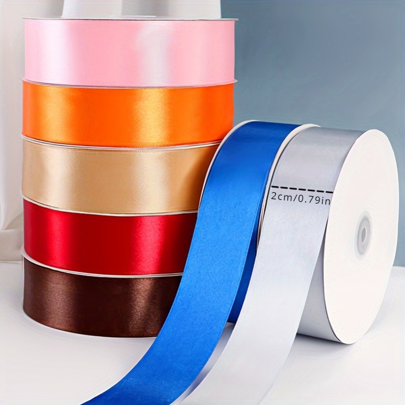 

1 Roll Solid Color Satin Ribbon For Floral Bouquet Hair Bow Gift Wrapping Diy Christmas Wedding Birthday Party Decoration