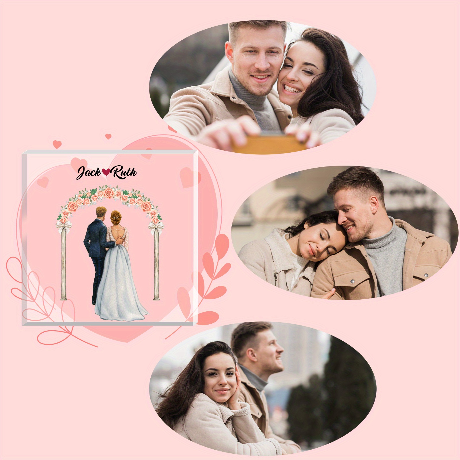 His Her Since Couples Anniversary Valentines - Personalized Photo