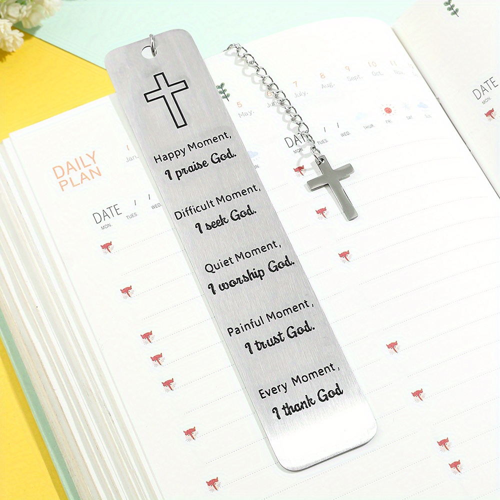 Stainless Steel Bookmark Inspirational Christian Gift Men - Temu