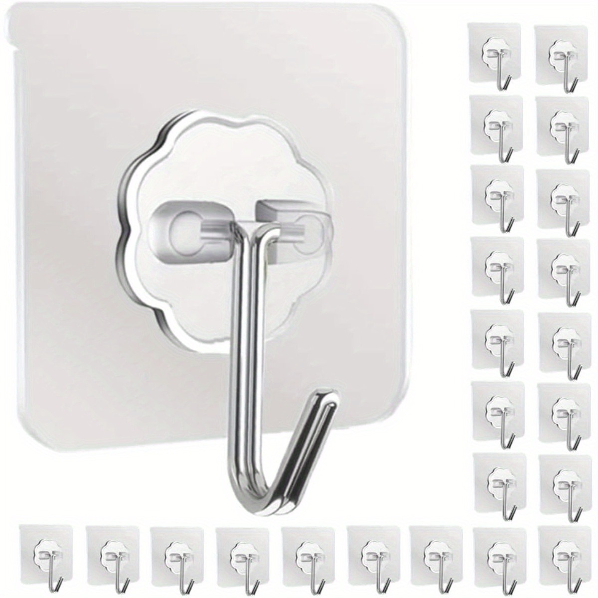 Double Sided Adhesive Wall Hook Kitchen Strong Transparent - Temu