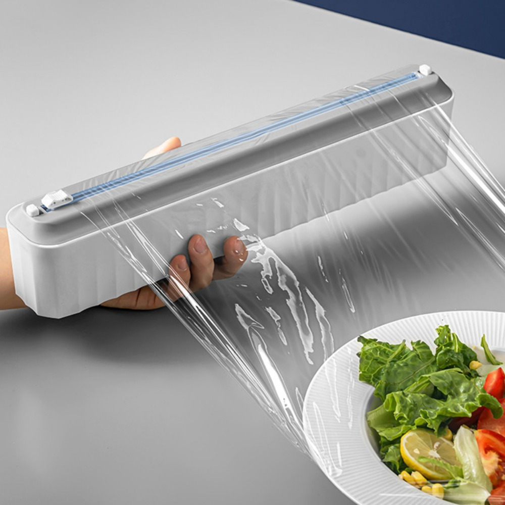 Dispensador magnético de plástico con cortador, papel de aluminio  recargable y organizador de envoltura de plástico para cocina, soporte de  pared 3 en