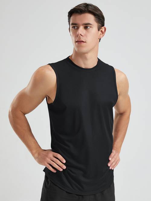 mens sports vest quick dry breathable top for fitness running fashion casual quick dry t shirt ultra lightweight moisture wicking