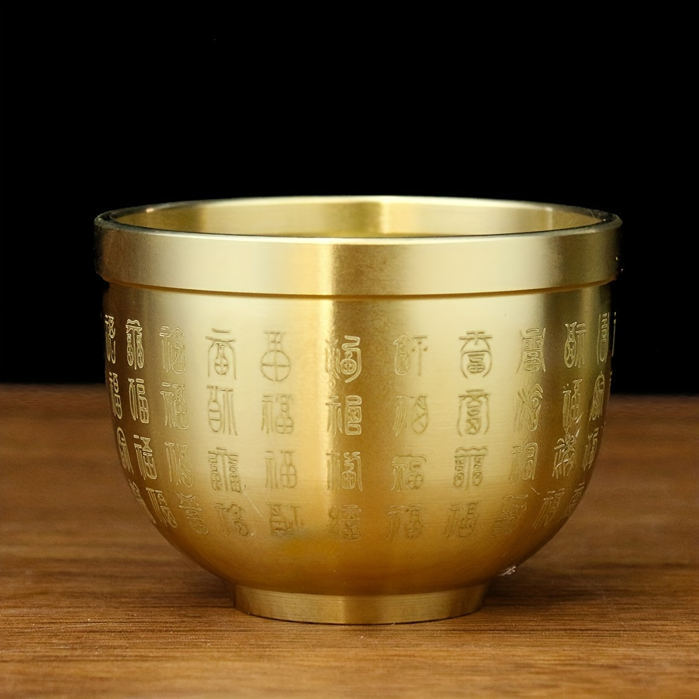 Pure Copper Cup Brass Wine Cup Mini Holy Water Offering Cup - Temu
