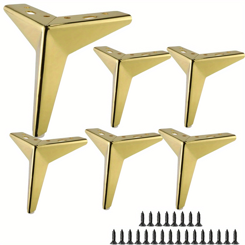 Patas de Metal cónicas ajustables para muebles, patas doradas y