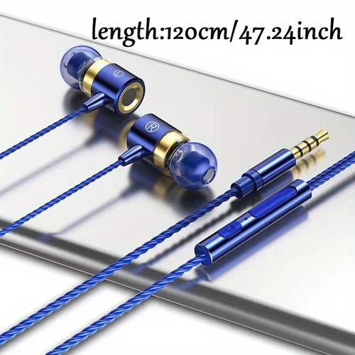 para sa lag na gaming at na na 3.5mm stereo (7.1 surround compatible) in-ear earbuds na may built-in mic at noise canceling - magaan na open-back, volume, compatible sa smartphones, pc, n para sa gaming at