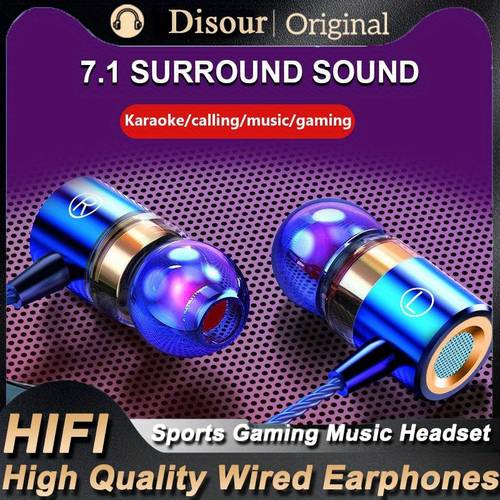 larawan ng item para sa lag na gaming at na na 3.5mm stereo (7.1 surround compatible) in-ear earbuds na may built-in mic at noise canceling - magaan na open-back, volume, compatible sa smartphones, pc, n para sa gaming at