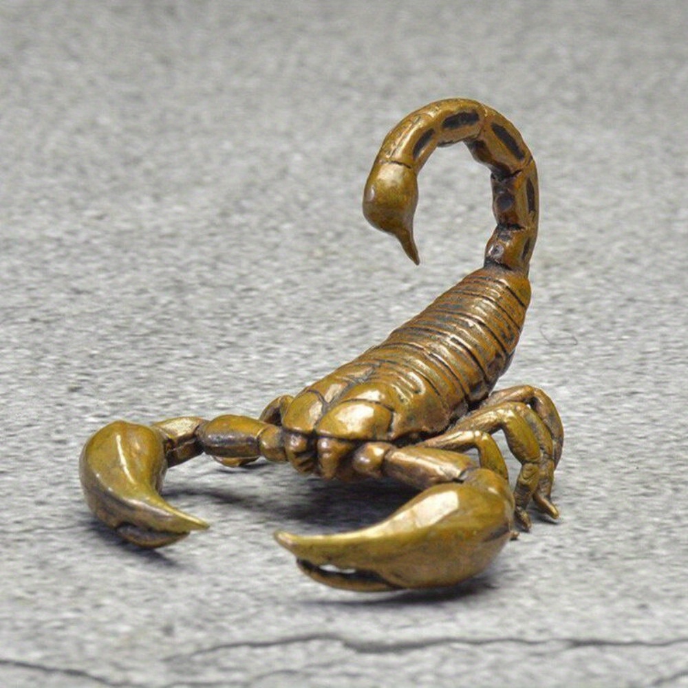 Image of Vintage Brass King Figurine - Elegant Miniature Desktop Ornament, Home Decor & Collectors