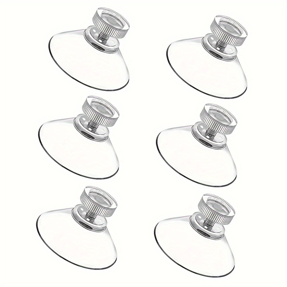 

6pcs Extra Sticky Suction Cup Glass Pads - Clear Pvc Portable And Convenient Hook - Perfect For Glass, Mirrors, And More, Home Storage And Organization