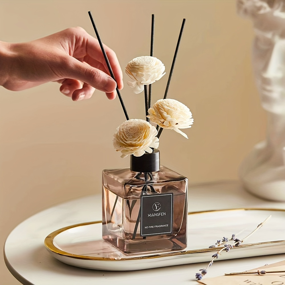 1.69oz long-lasting glass reed diffuser with white hydrangea   -   fragrance essential oil air freshener, rectangular shape, featherless decorative accent - home & kitchen - Temu Nigeria