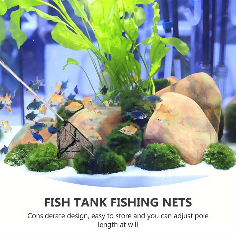 Assorted Color Fish Tank Fishing Net Telescopic Dip Aquarium - Temu
