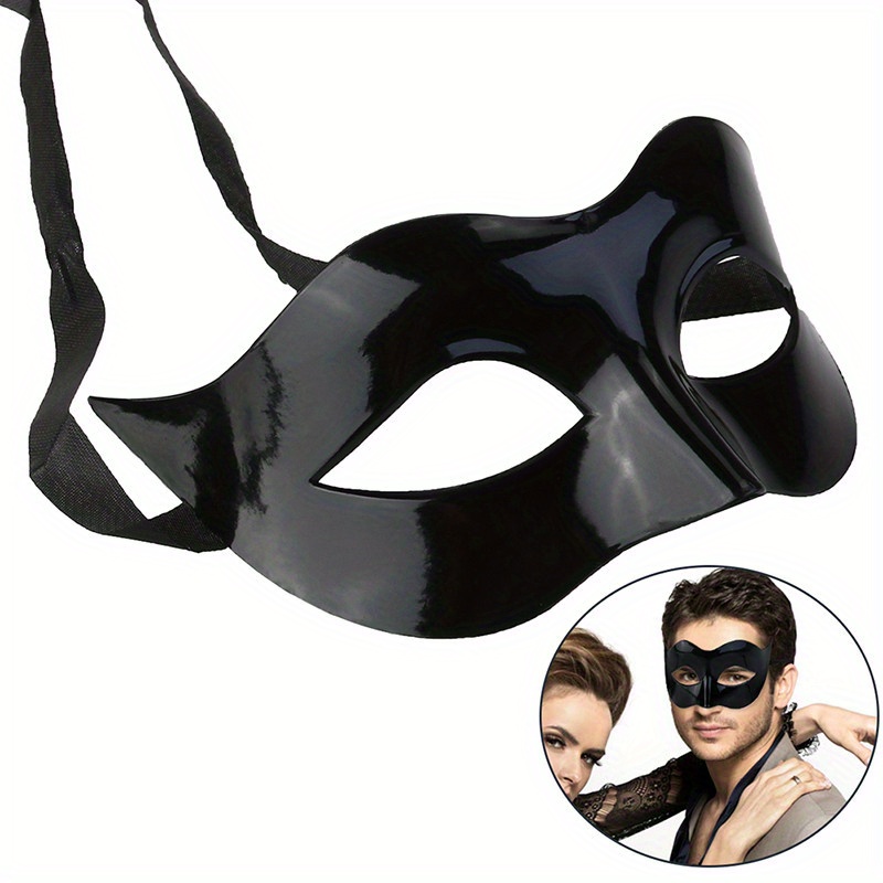 

Single Masquerade Ball Mask For Men, Venetian Costume Party, Fancy Dress Event