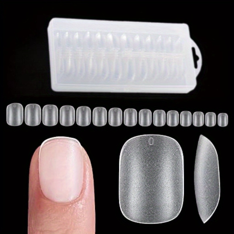 

240pcs/set Extra Short Square Nail Tips - Short Square False Nails, Matte Full Cover Press On Nails For Home Diy Nail Salon