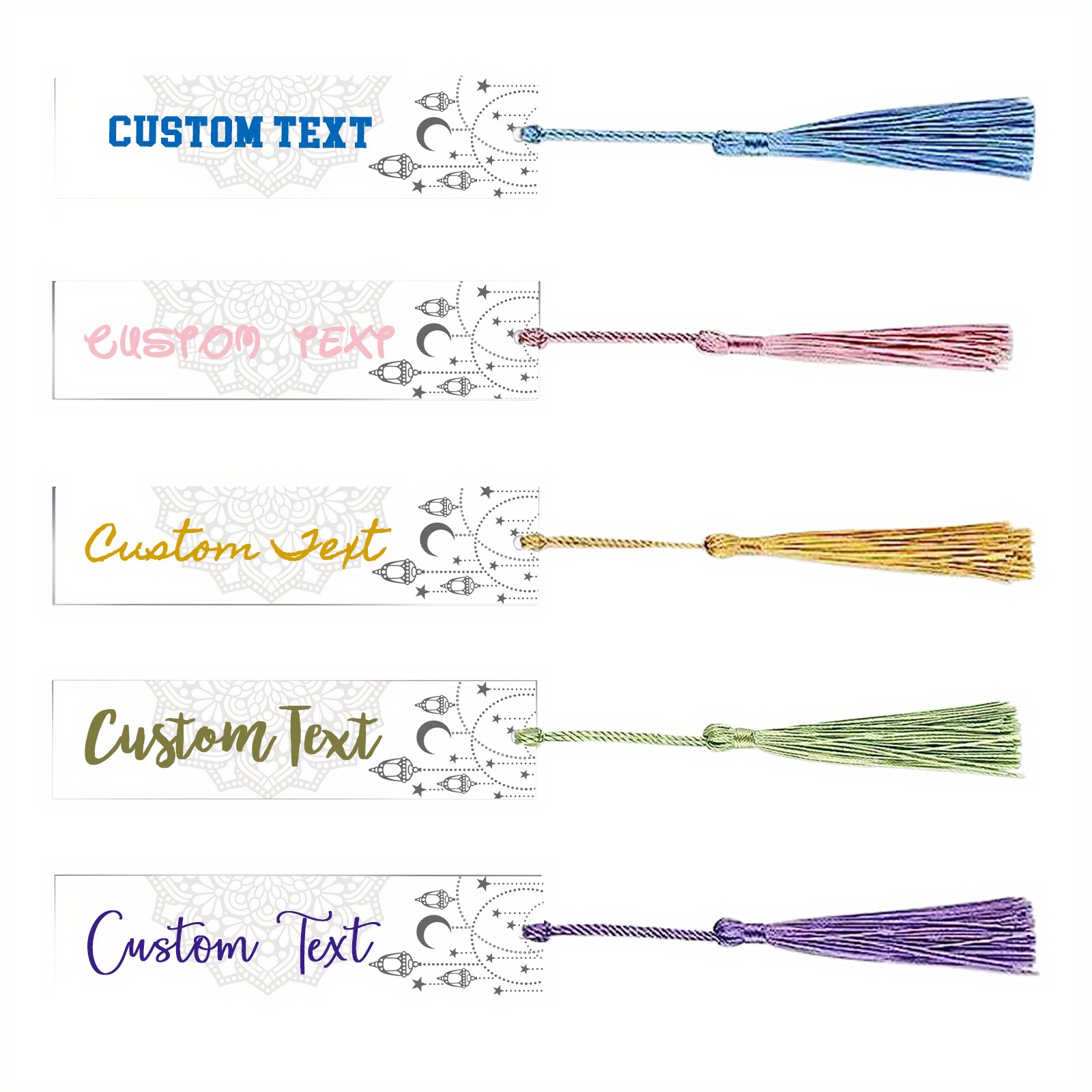 

Custom Acrylic Bookmark With Tassel - Personalized Color Name, Perfect Gift For & Readers, Ideal For Use