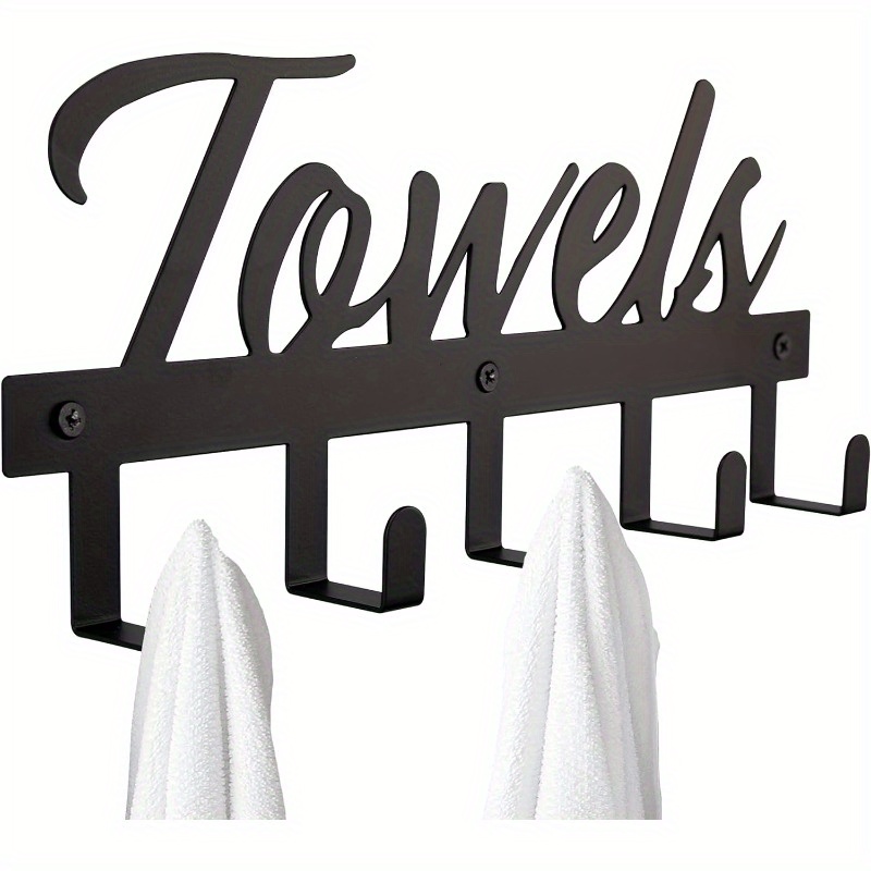 

1pc Aesthetic Bathroom Towel Rack For Wall Mount – Space Saving And Easy To Install Towel Holder Hooks - The Perfect Addition To Your Bathroom Decor