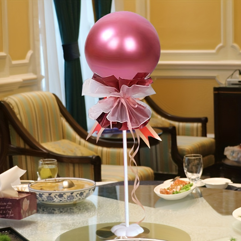 Claro globo columna soporte establece globos soporte centros de mesa para  la decoración de la boda cumpleaños bebé ducha fiesta suministros -   España