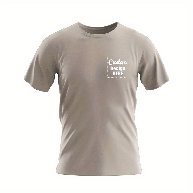 

T-shirts Personnalisés Pour Hommes, Impression Sur La Poitrine Gauche, T-shirt Décontracté À Col Rond Et Manches Courtes, T-shirt Confortable Et Respirant Pour Toutes Les Saisons