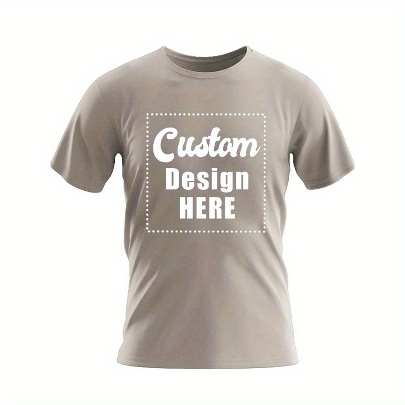 

Men's Customized Print Tees, Casual Crew Neck Short Sleeve T-shirt, Comfortable Breathable T-shirt For All Seasons