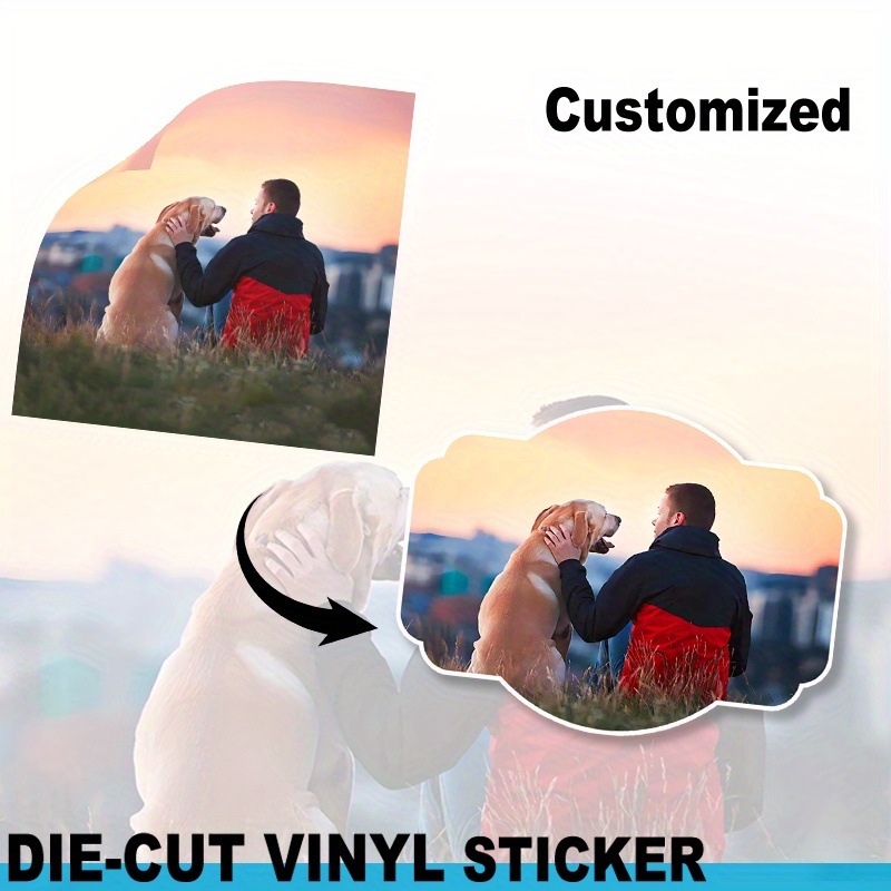 

Custom Upload Your Own Photo, Sticker Decals Customizable Photo Decal Cute Stickers Of Portrait Dogs Cats Pets For Car