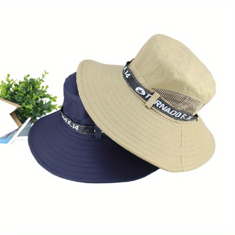 1pc Fisherman Hat Mens Summer Hat Big Brim Sun Hat Outdoor