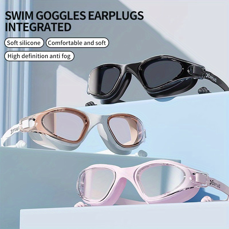 

High-definition And Anti-fog Swimming Goggles, Large Frame Swimming Glasses For Men Women, Swimming Equipment