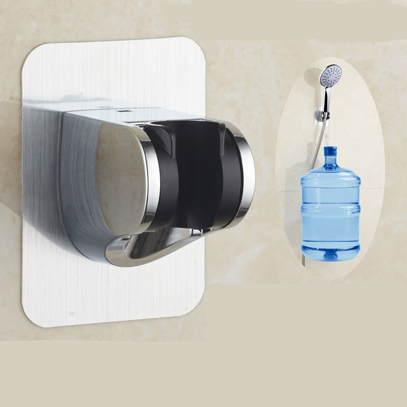 

1pc Removable Shower Holder, Bathroom Free Punching Shower Shelf, Bathroom Wall Mount Shower Bracket, Shower Head Fixed Base, Bathroom Accessories
