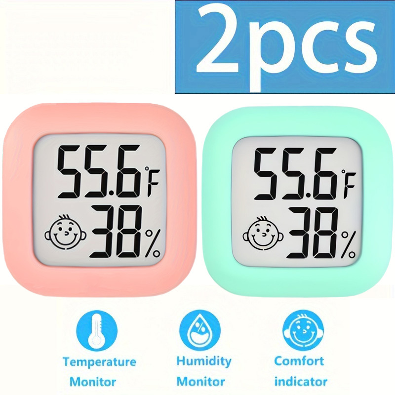 1pc Lcd Digital Temperature Humidity Meter Home Indoor Electronic Hygrometer  Thermometer Weather Station Room Home Kitchen Bedroom Room Dedor - Tools &  Home Improvement - Temu