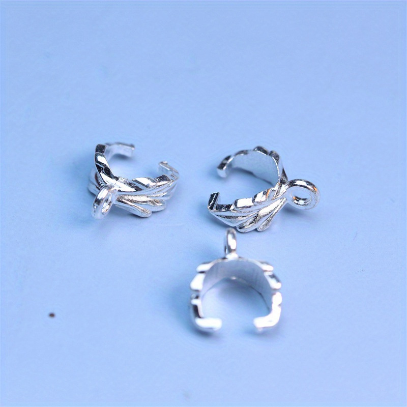 50pcs/pack 10.8*8.6mm Alloy Leaf Melon Seed Necklace Hairpin Tassel Material Jewelry Additions Jewelry Making Findings