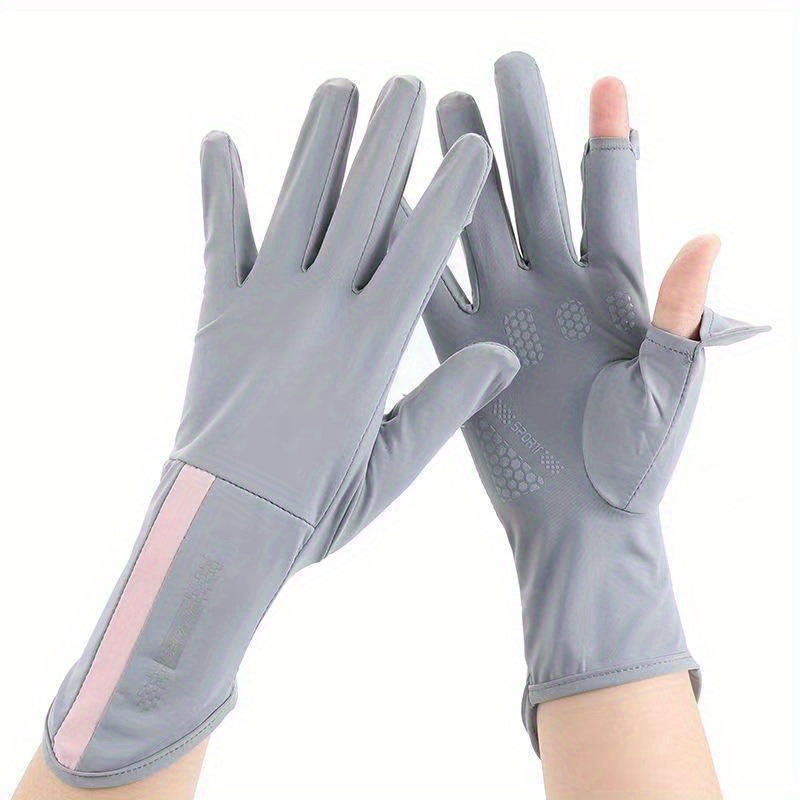 Sports Golf Ice Silk Gloves Riding Driving Two finger - Temu