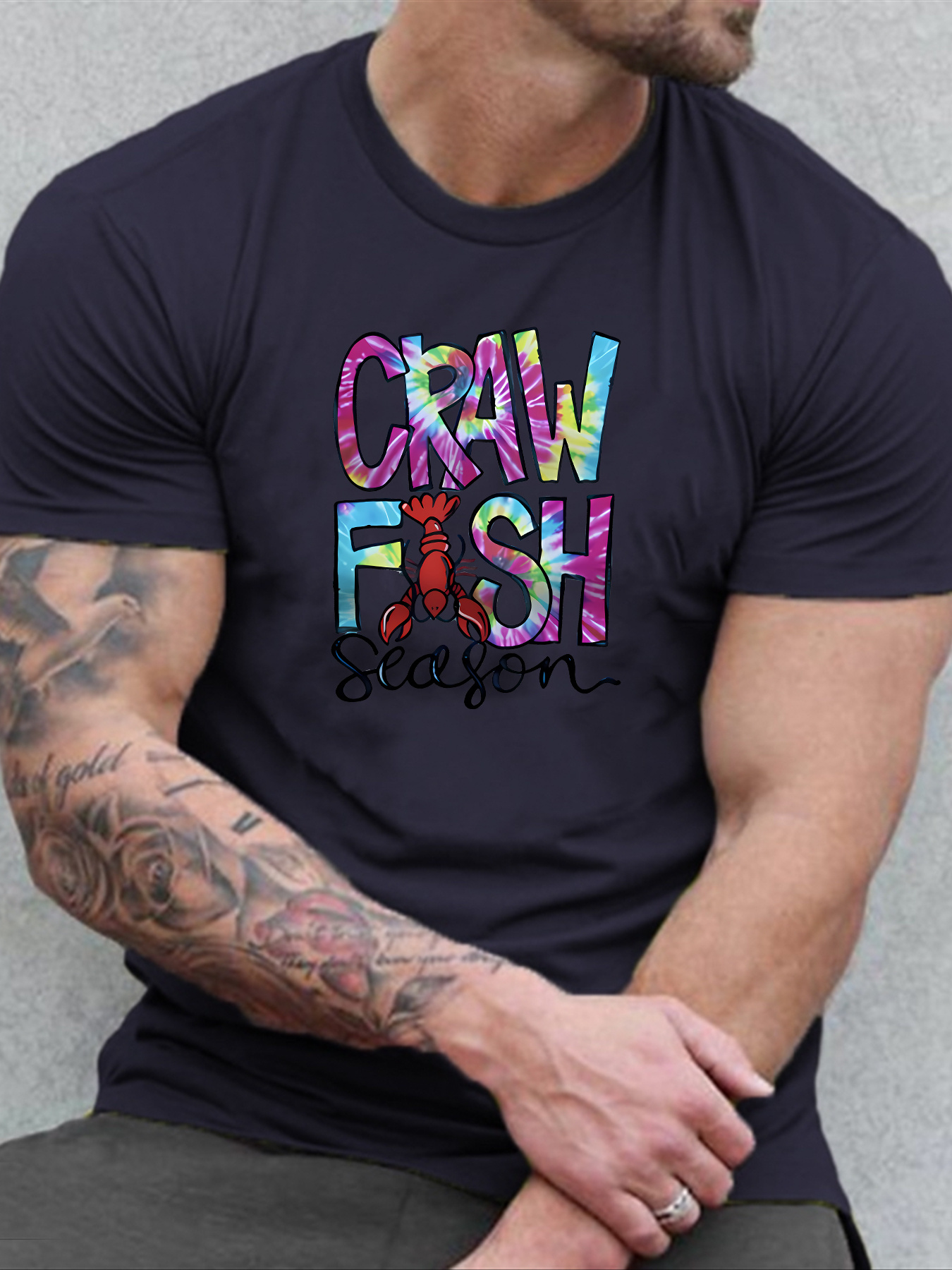 2024 New Men's T-Shirts Short Sleeve Tops Summer Clothing Fishing