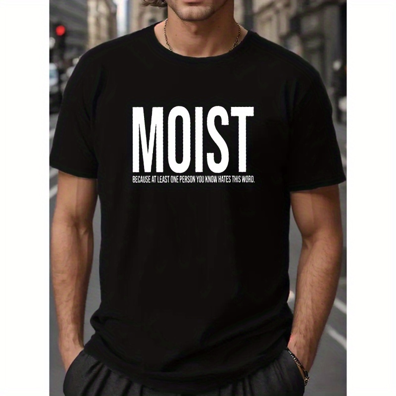 

Plus Size Men's "" T-shirt For Summer, Trendy Casual Short Sleeve Tees For Males