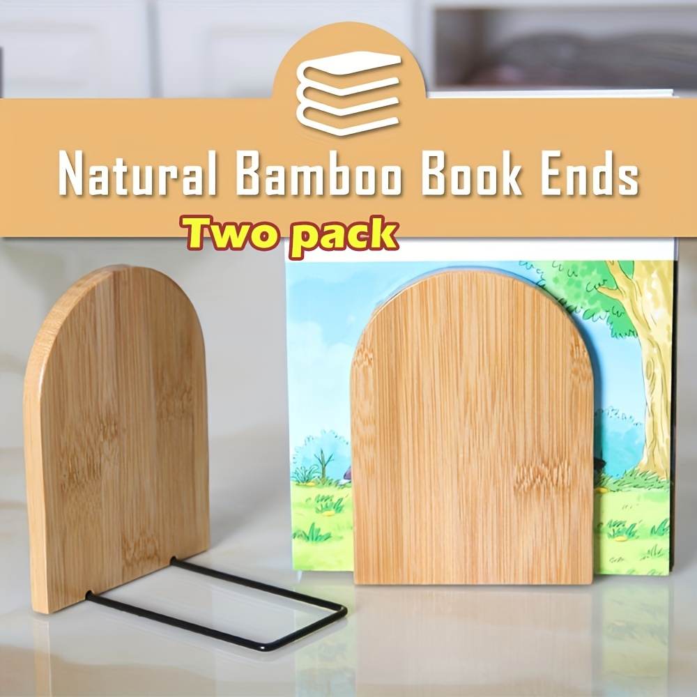 

1pc Bamboo Book Stand, Creative Wooden Book Stand, Storage Bookshelf, Office And Home Desktop Book Stand