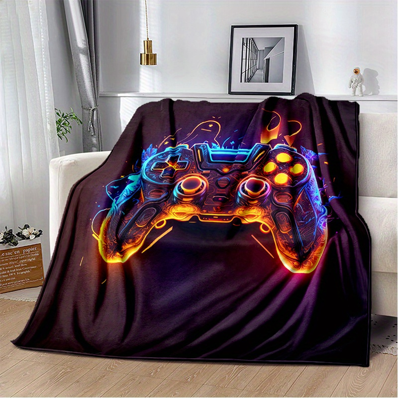 

Gamer Controller Flannel Throw Blanket - Versatile For Sofa, Bed, Office, And Outdoor Use