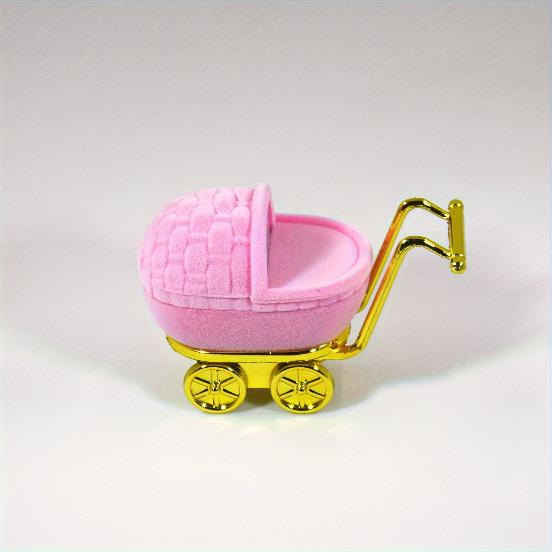 1pc Lovely Carriage Velvet Jewelry Box Wedding Ring Box Gift, Box Holder Case For Earrings Necklaces Bracelets Display, Jewelry Boxes