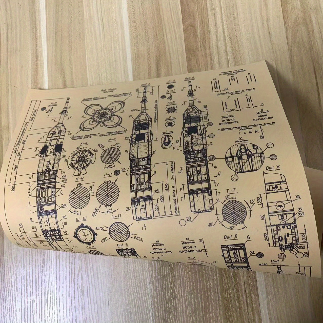 レトロスタイル HD ロケットクラフト紙ポスター 1 枚 ウォールアート 機械設計 3 ビュースケッチ バーやカフェの装 - Temu Japan