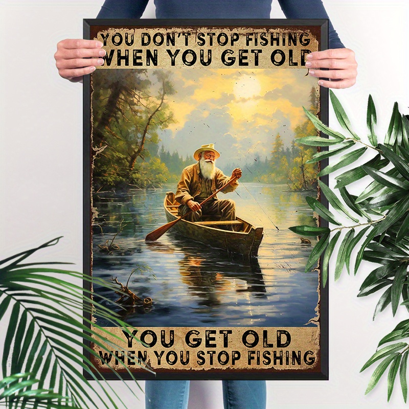 Funny Ice Fishing Metal Poster Sign Retro Everything Will - Temu