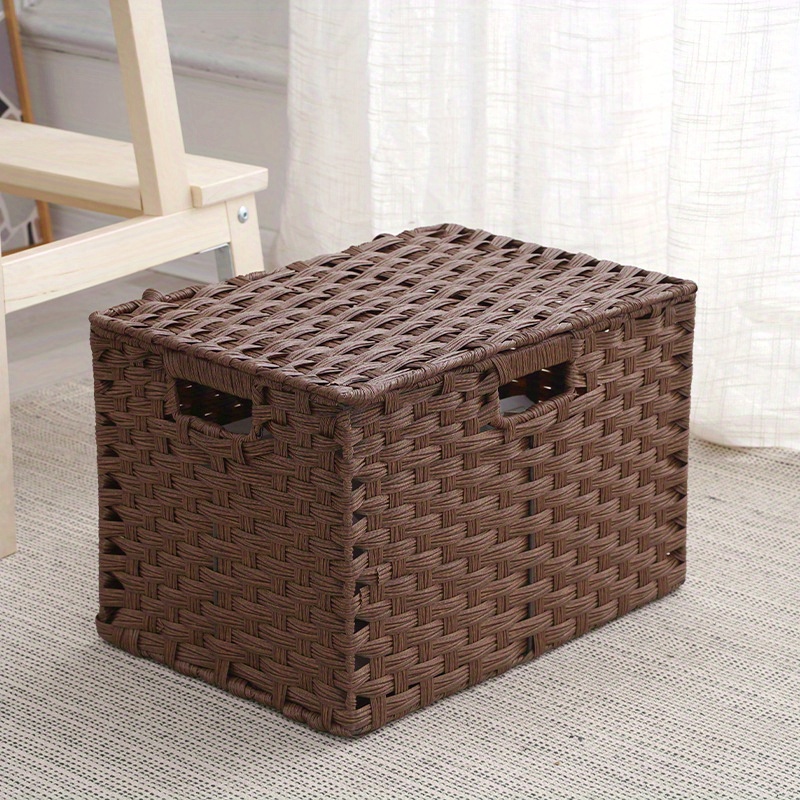 Household Rattan Woven Storage Basket Multifunctional - Temu