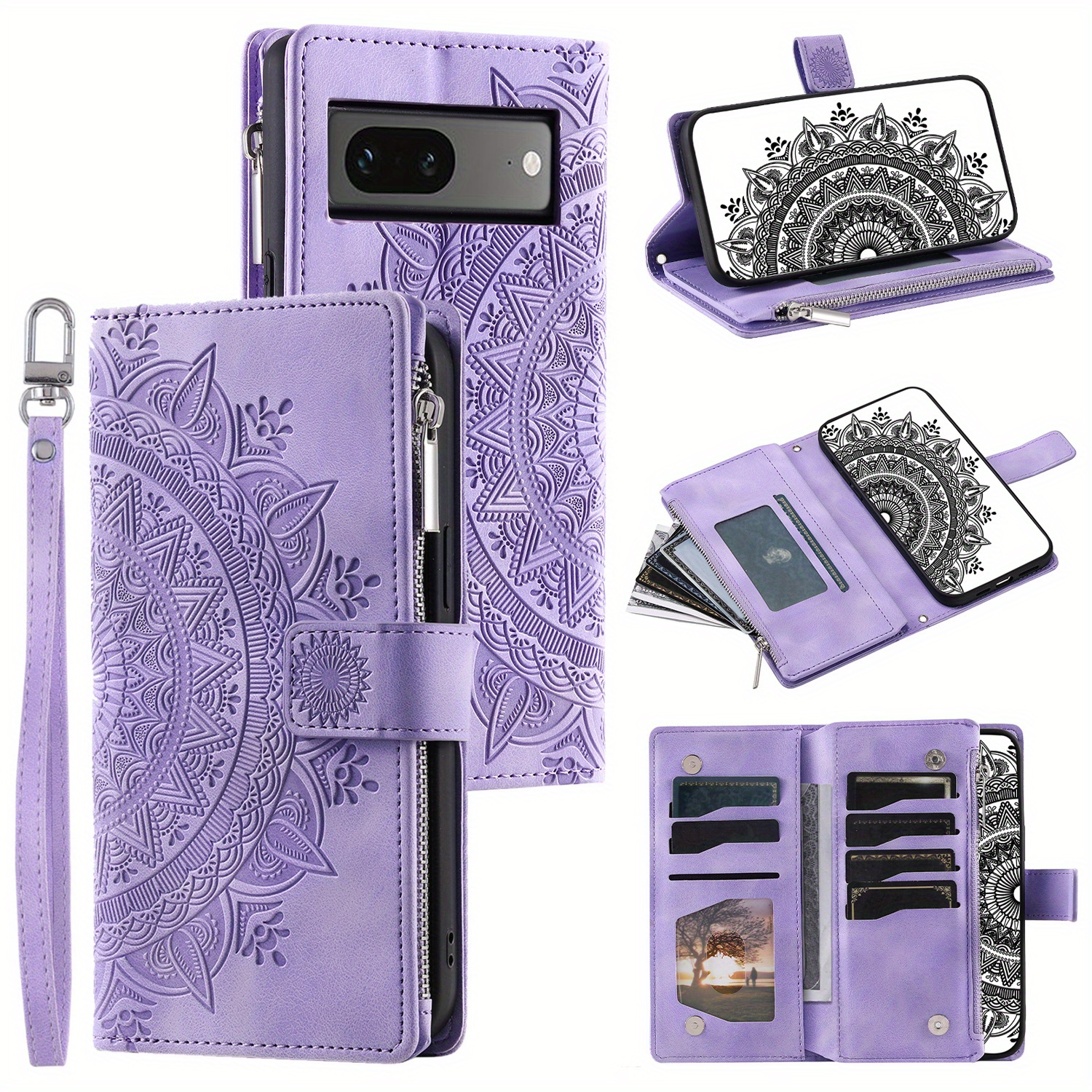 Housse Magnétique Pour Google Pixel 9 Pro XL/9A/8A – Motif Fleurs – Anti-rayures