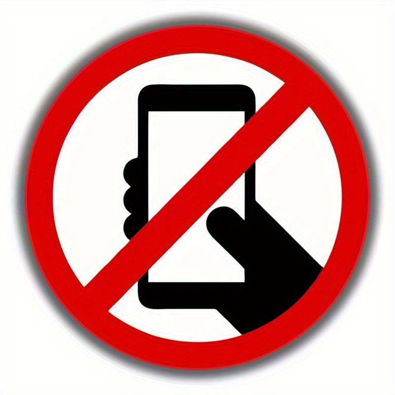 

No Phone Zone Mobile Phone Indoor Outdoor Sticker Decal Suitable For Any Flat Position