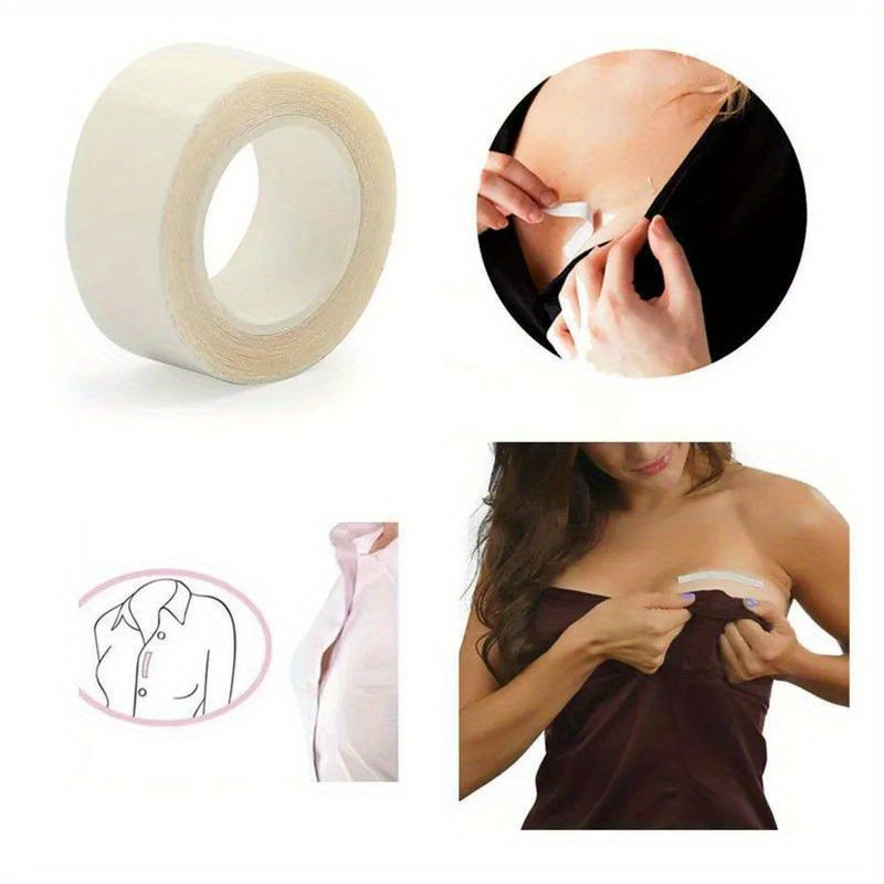 

2 Rolls Waterproof Dress Cloth Tape, Double-sided Secret Body Adhesive, Women's Lingerie & Underwear Accessories