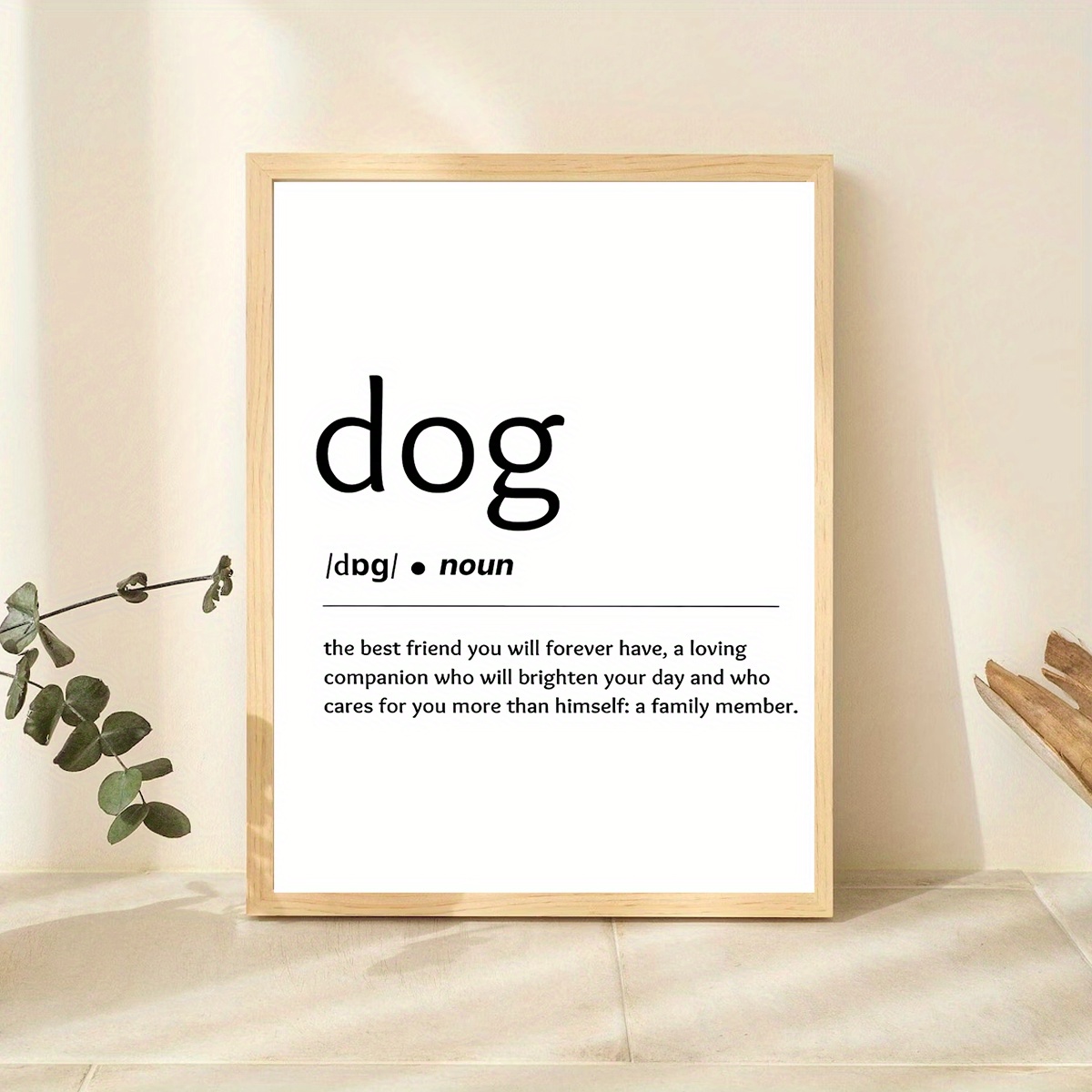 

30*40cm Thickened Canvas Painting, Upgrade Roll Packaging, Waterproof Anti-light Anti-oxidation, Canvas Poster, Dog Definition Poster, Gift For Dog Lover, Home Decor