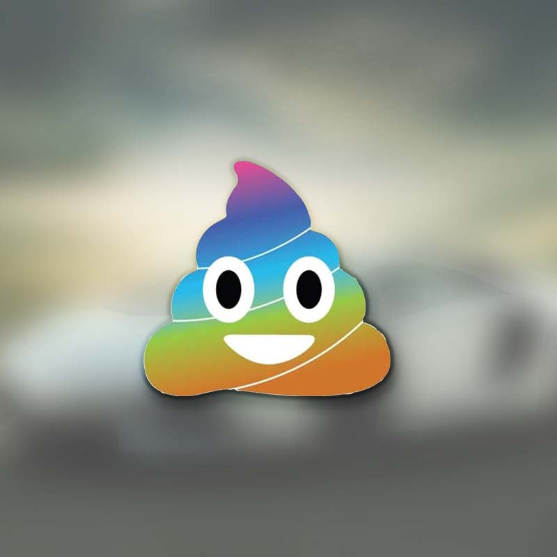 

Me Up Rainbow Emoticon Magnet Decal, Cute Self-expression Decorative For Car, Truck, Suv, Or Any Other Surface