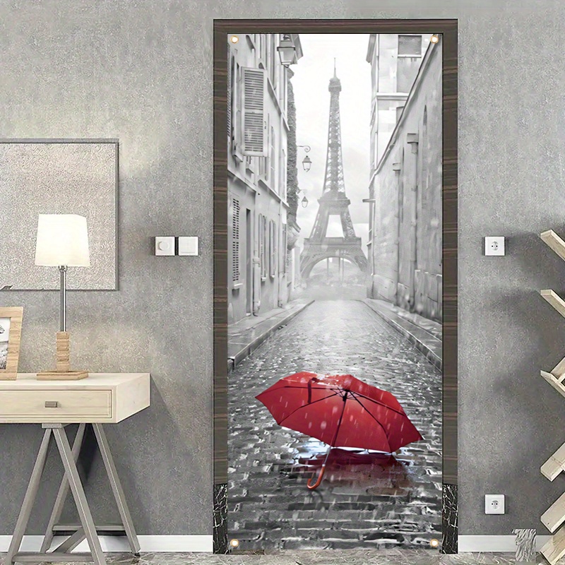 

1pc, 70x35 Inch Vinyl Door Cover Banner,vinyl, Porch Sign Holiday Party Front Door Hanging Background Indoor Outdoor Banner Home Decor
