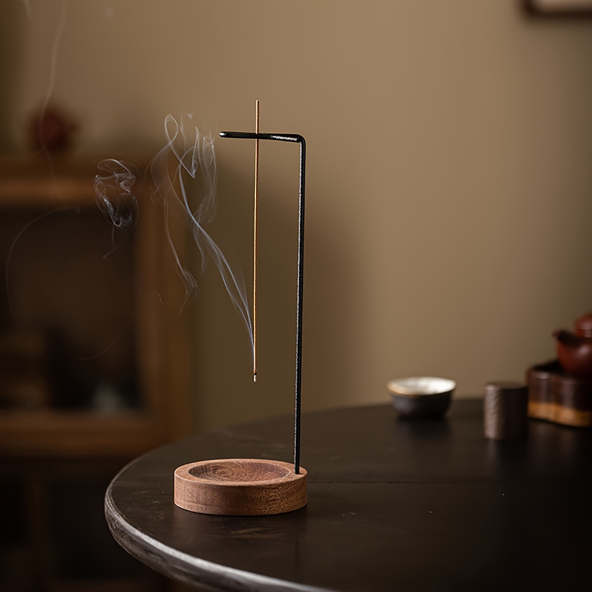 

1pc Metal Hanging Incense Holder, Enhance Your Zen Home Decor With A Creative Line Incense Burner, Perfect Aromatherapy Gift And Ornament For A Serene Indoor Ambiance