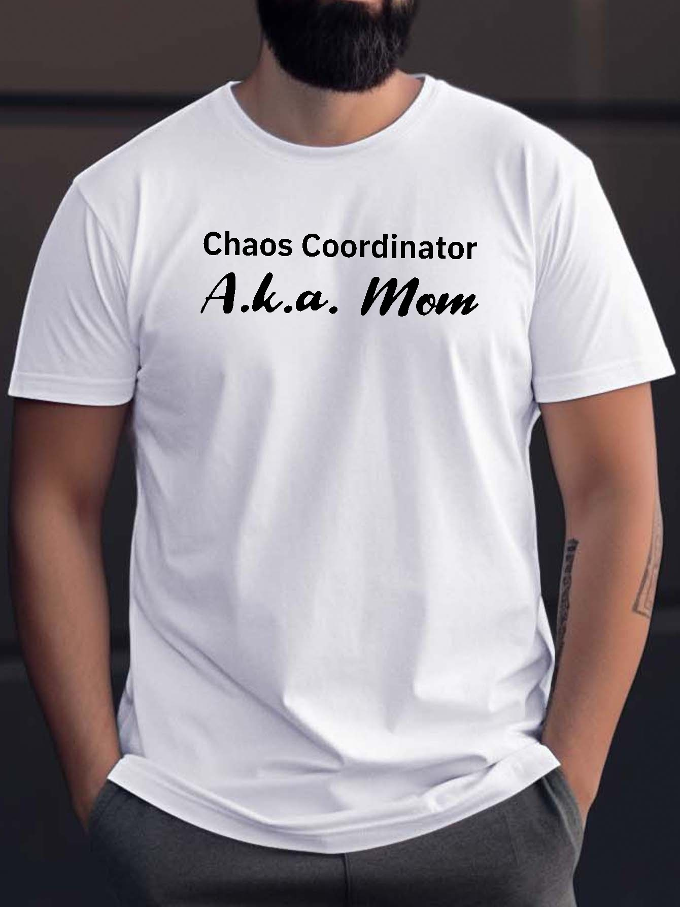 Aka Mom Print T Shirt Tees Men Casual Temu